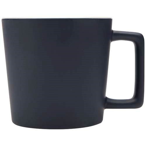 Obrázky: Keramický hrnek 370 ml, matný povrch, modro/bílý, Obrázek 8