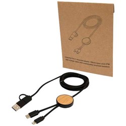 Obrázky: Černý rychlonabíjecí 27W kabel 5v1, 150 cm, bambus