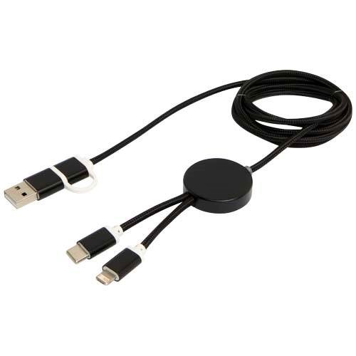 Obrázky: Černý rychlonabíjecí 27W kabel 5v1, 150 cm, hliník, Obrázek 3