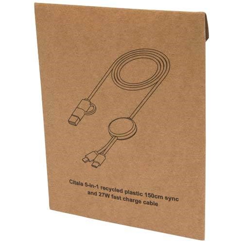 Obrázky: Černý rychlonabíjecí 27W kabel 5v1, 150 cm, plast, Obrázek 8