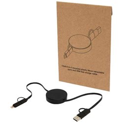 Obrázky: Černý vysouvací rychlonabíjecí 40W kabel 5v1 90 cm