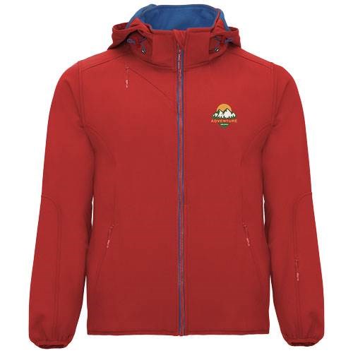 Obrázky: Červená unisex softshellová bunda Siberia L, Obrázek 19