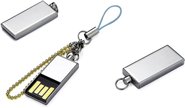 Obrázky: Malý kovový USB flash disk s kroužkem 64GB, Obrázek 3