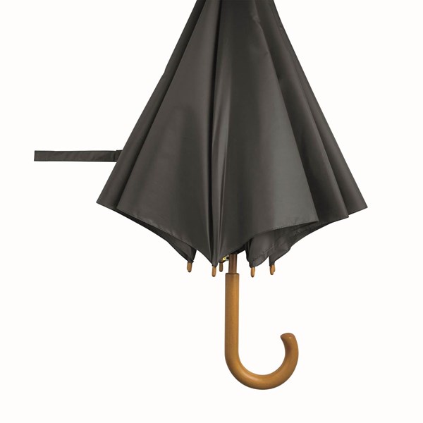 Obrázky: Šedý automatický deštník se zahnutou ručkou, Obrázek 4