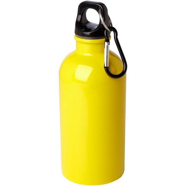 Obrázky: Nerezová láhev 400ml s karabinou, žlutá, Obrázek 2