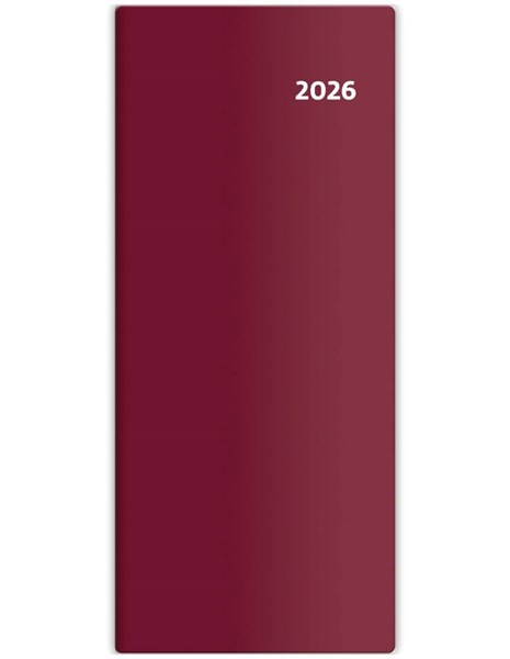 Obrázky: KAPSÁŘ měsíční plánovací diář 2026 vínově červený