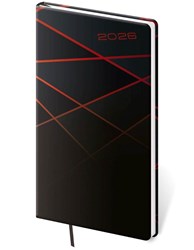 Obrázky: COLOR 2026, kapesní diář černo-červený