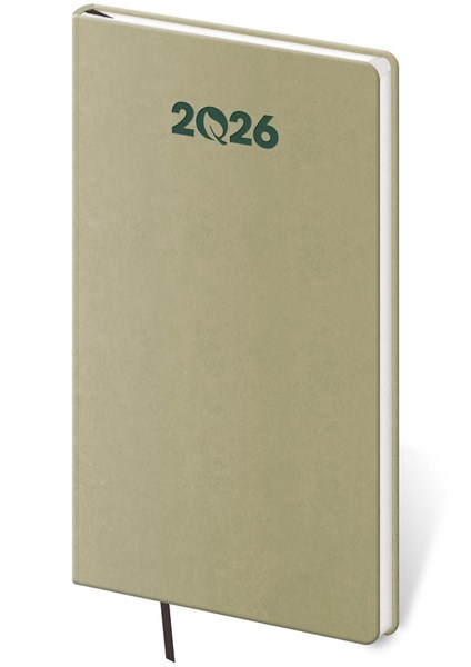 Obrázky: EKO 2026, kapesní světle zelený diář