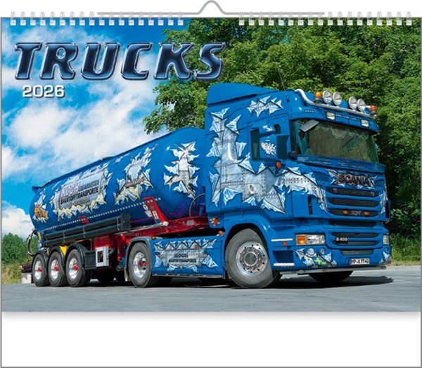 Obrázky: TRUCKS, nástěnný kalendář 485x340 mm