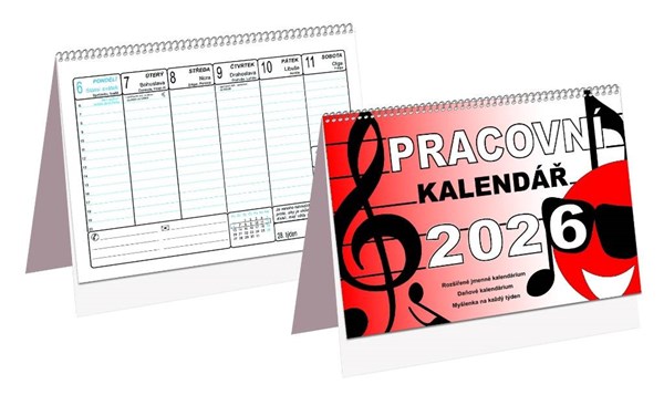 Obrázky: Stolní týdenní bezobrázkový kalendář PRACOVNÍ 2026, Obrázek 2