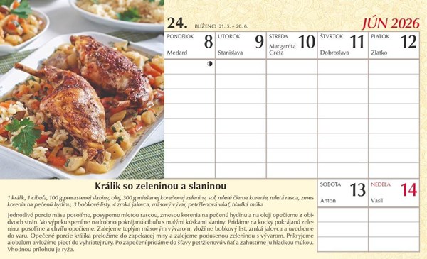 Obrázky: SLOVENSKÁ KUCHYŇA, stolový kalendár, 230x140 mm, Obrázek 2