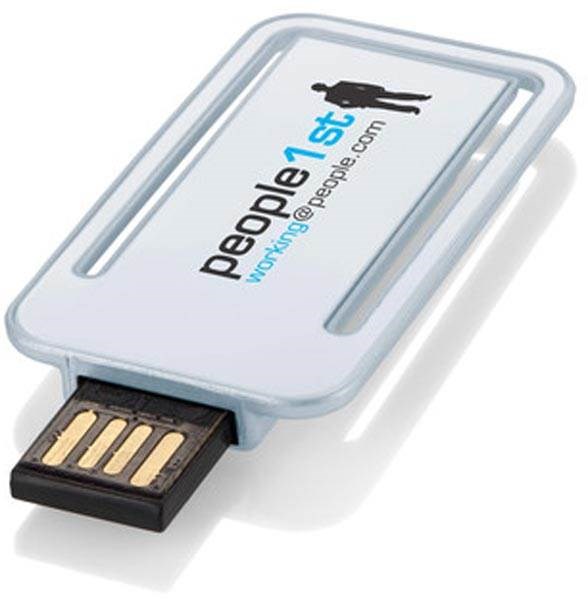 Obrázky: Bookmark bílý USB flash disk-záložka s klipem 64GB