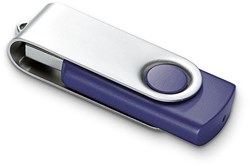 Obrázky: Twister Techmate modro-stříbrný USB disk 64GB
