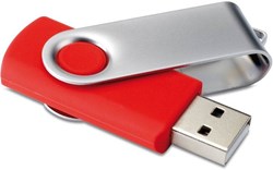 Obrázky: Twister Techmate červeno-stříbrný USB disk 64GB