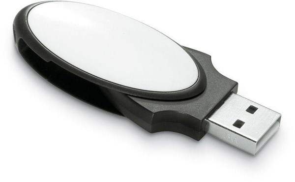 Obrázky: Lumitech oválný černý USB flash disk 8GB, Obrázek 2