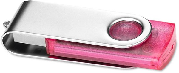 Obrázky: Twister Transtech růžovo-stříbrný USB disk 8GB, Obrázek 2