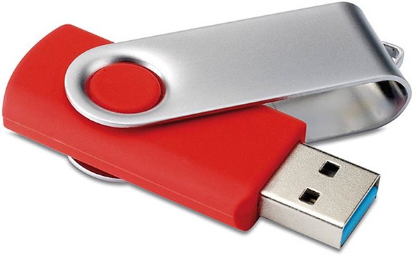 Obrázky: Twister Techmate 3.0 červeno-stříbr. USB disk 64GB