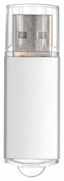 Obrázky: Plastový USB flash disk 2GB, stříbrný, Obrázek 3