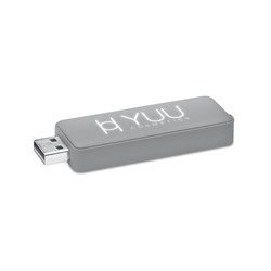 Obrázky: Šedý USB flash disk 64 GB s prosvíceným logem