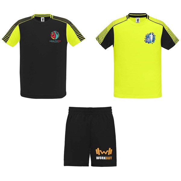 Obrázky: Sport. sada 2 dresů+šortek,fluor.žluto-černá L, Obrázek 6