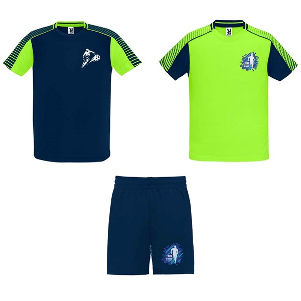 Obrázky: Sport. sada 2 dresů+šortek,fluor.zeleno-modrá M, Obrázek 6