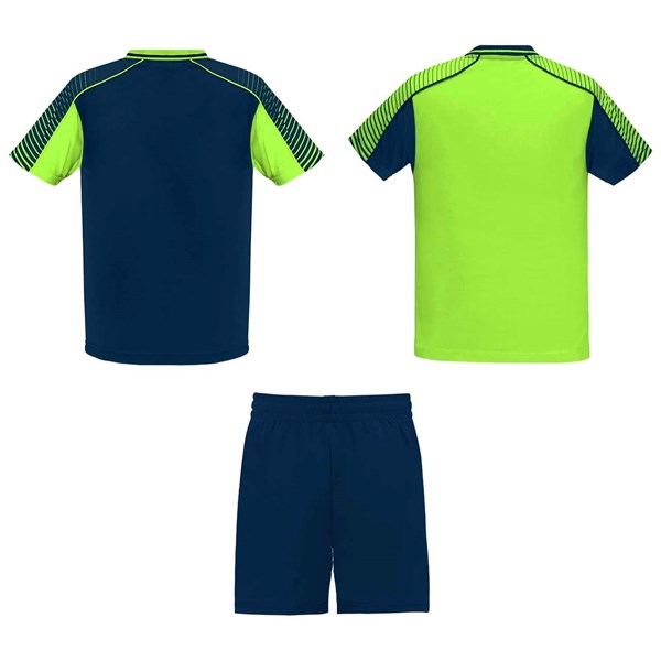 Obrázky: Dětská sada 2 dresů+šortek,fluor.zeleno-modrá 15/16, Obrázek 2
