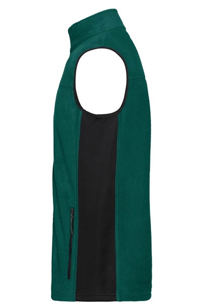 Obrázky: Mikrofleece vesta se softshellem, zelená 5XL, Obrázek 3