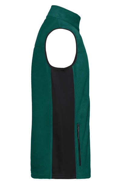 Obrázky: Mikrofleece vesta se softshellem, zelená 4XL, Obrázek 4