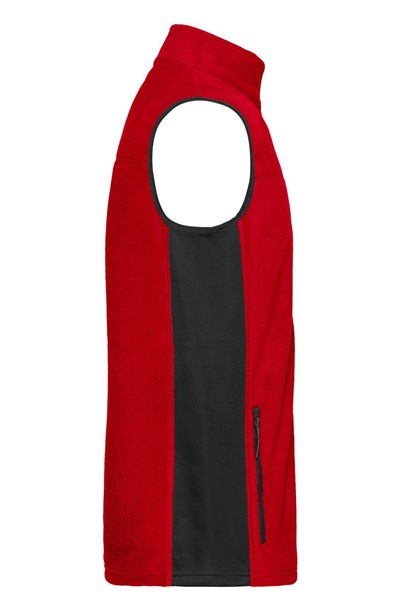 Obrázky: Mikrofleece vesta se softshellem,červená 6XL, Obrázek 3
