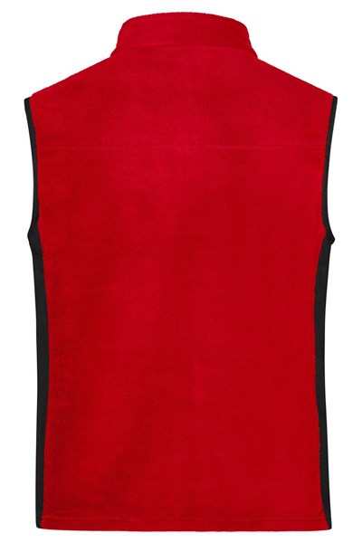 Obrázky: Mikrofleece vesta se softshellem,červená 4XL, Obrázek 4