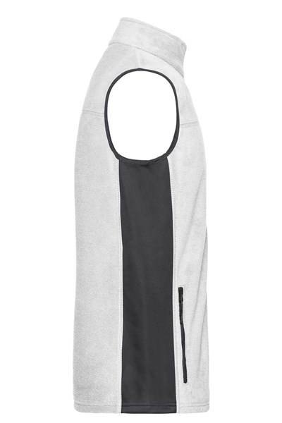Obrázky: Mikrofleece vesta se softshellem, bílá 6XL, Obrázek 3