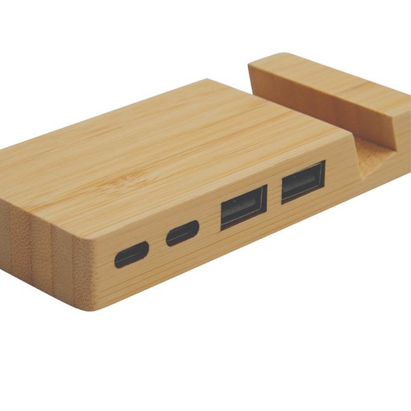 Obrázky: Čtyřportový bambusový USB rozbočovač se stojánkem, Obrázek 6