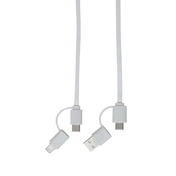Obrázky: Bílý svinovací USB nabíjecí a datový kabel, Obrázek 4
