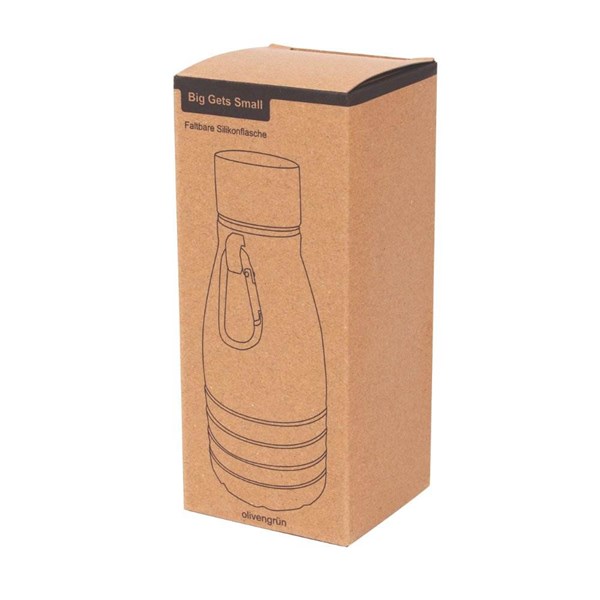 Obrázky: Zelená skládací silik. láhev s karabinou, 550ml, Obrázek 11