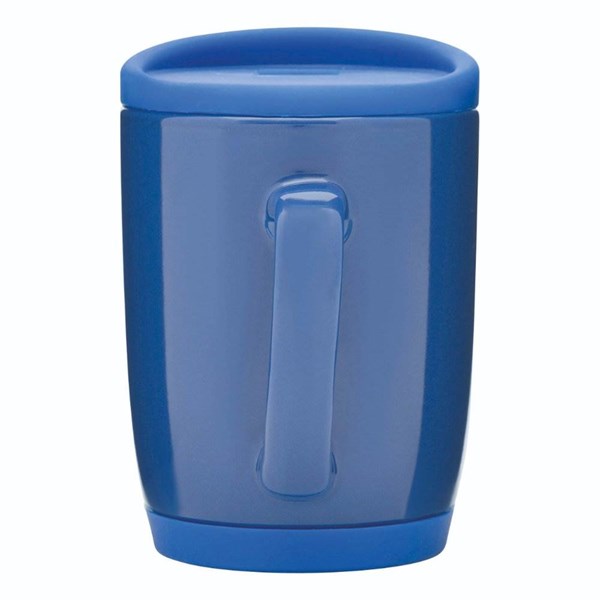 Obrázky: Modrý keramický hrnek 350ml s víčkem, Obrázek 4