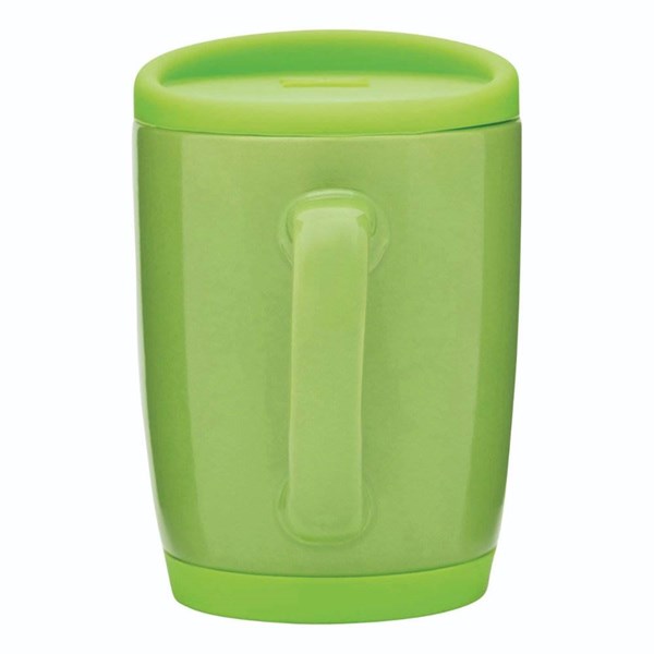 Obrázky: Zelený keramický hrnek 350ml s víčkem, Obrázek 4