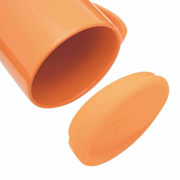 Obrázky: Oranžový keramický hrnek 350ml s víčkem, Obrázek 6