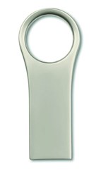 Obrázky: Malý hliníkový USB flash disk s kul. otvorem, 1GB