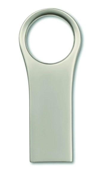 Obrázky: Malý hliníkový USB flash disk s kul. otvorem, 16GB