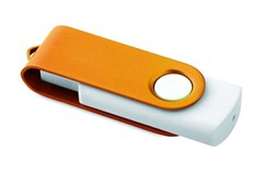 Obrázky: Twister Rotoflash oranžovo-bílý USB flash disk 32GB