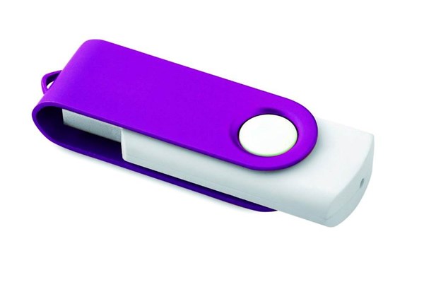 Obrázky: Twister Rotoflash fialovo-bílý USB flash disk 64GB