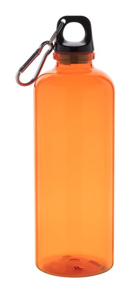 Obrázky: Oranžová RPET láhev s hliníkovou karabinou, 600ml