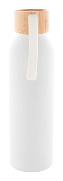 Obrázky: Bílá láhev 600ml, recyk. hliník a silik.poutko, Obrázek 3