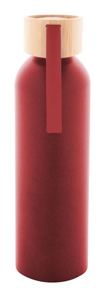 Obrázky: Červená láhev 600ml, recyk. hliník a silik.poutko, Obrázek 3