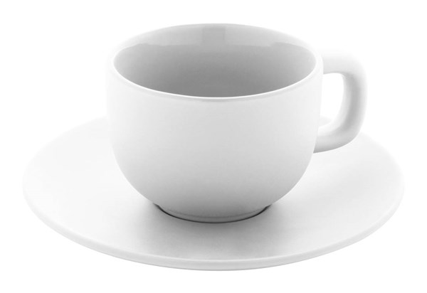 Obrázky: 2ks šálků 200ml s podšálkem na cappuccino, bílé, Obrázek 5
