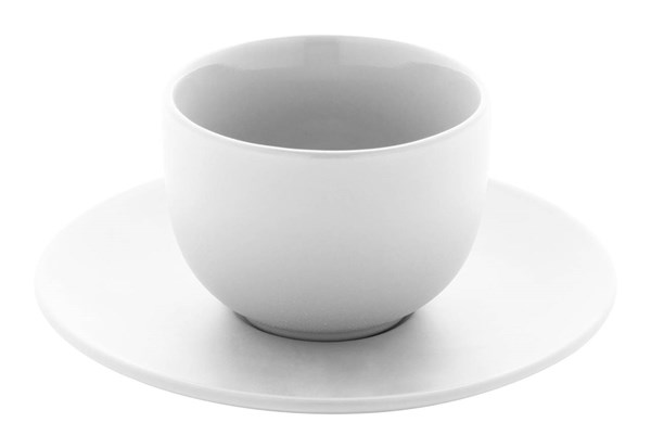 Obrázky: 2ks šálků 200ml s podšálkem na cappuccino, bílé, Obrázek 7