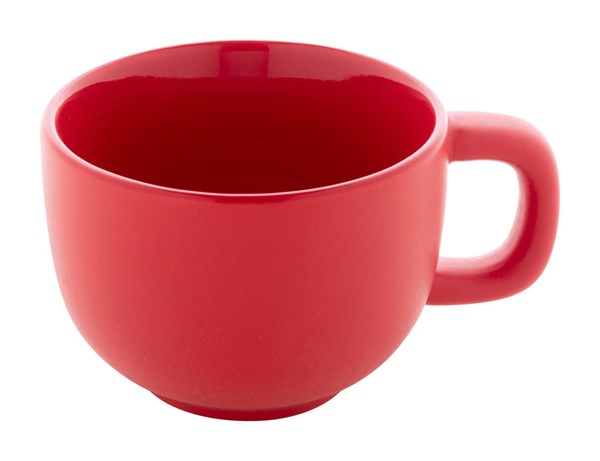 Obrázky: 2ks šálků 200ml s podšálkem na cappuccino, červené, Obrázek 8