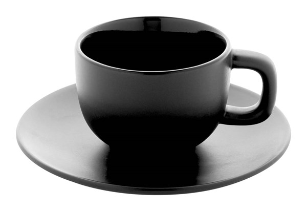 Obrázky: 2ks šálků 200ml s podšálkem na cappuccino, černé, Obrázek 4