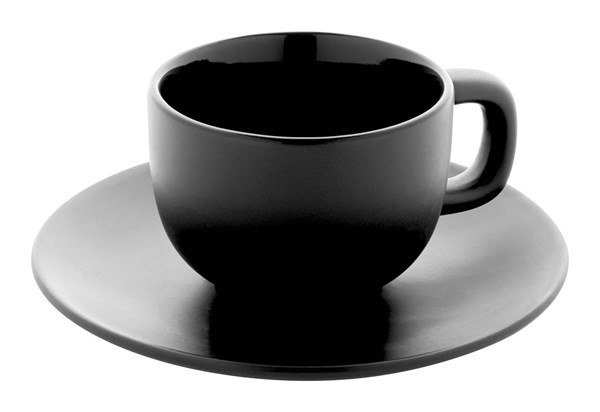 Obrázky: 2ks šálků 200ml s podšálkem na cappuccino, černé, Obrázek 5