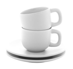 Obrázky: 2ks šálků 85ml s podšálkem na espresso, bílé